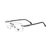 VANROSSI Unisex Black Rimless Eyeglass Frame