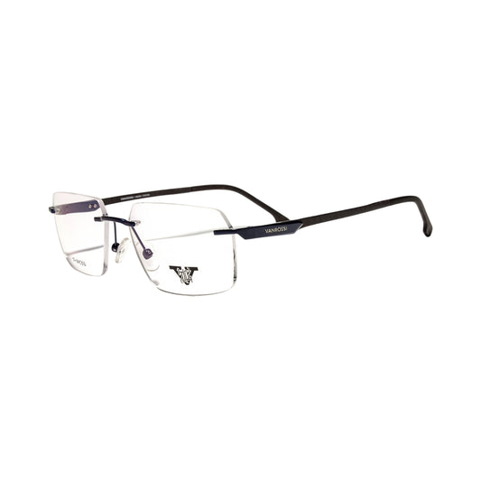 VANROSSI Unisex Black Rimless Eyeglass Frame
