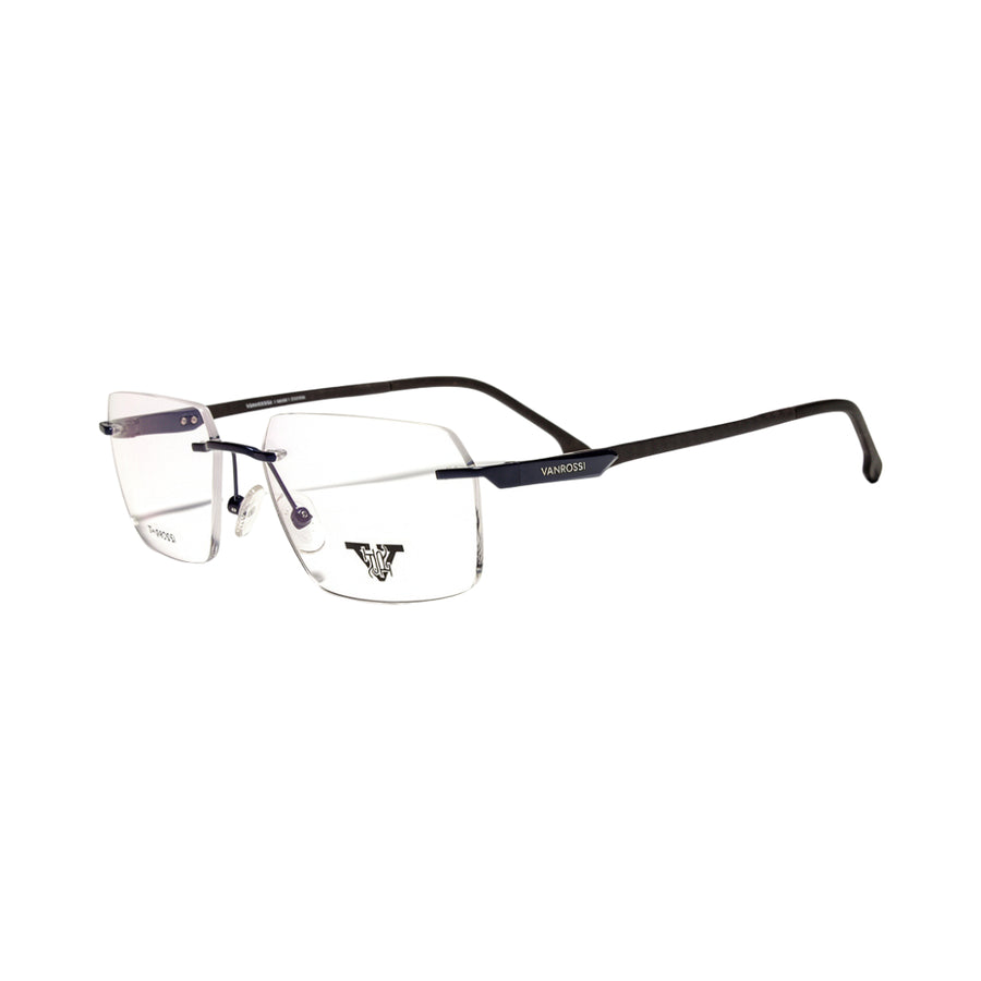 VANROSSI Unisex Black Rimless Eyeglass Frame