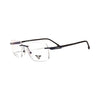 VANROSSI Unisex Black Rimless Eyeglass Frame