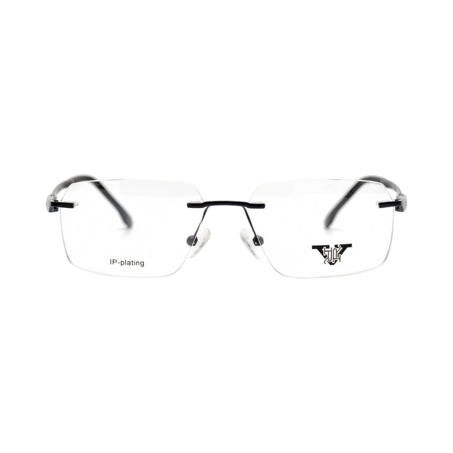 VANROSSI Unisex Black Rimless Eyeglass Frame