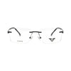 VANROSSI Unisex Black Rimless Eyeglass Frame