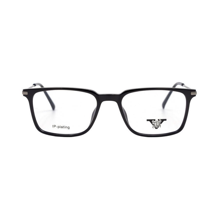 VANROSSI Unisex Black Acetate Eyeglass Frame