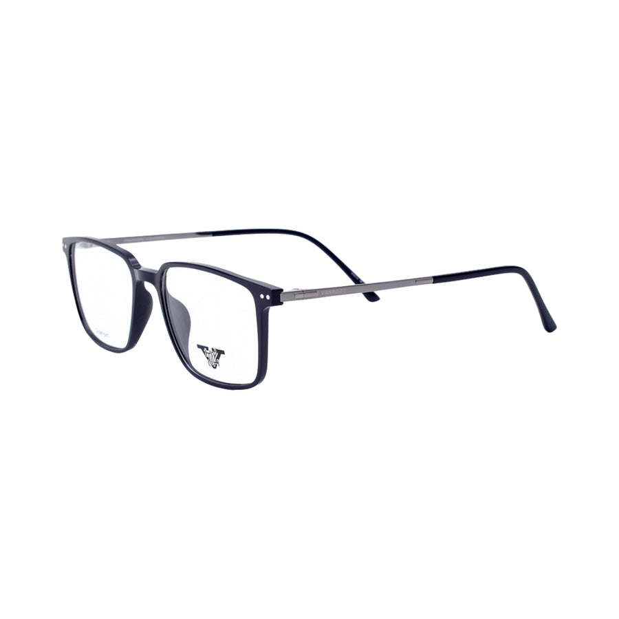 VANROSSI Unisex Black Rectangular Eyeglass Frame