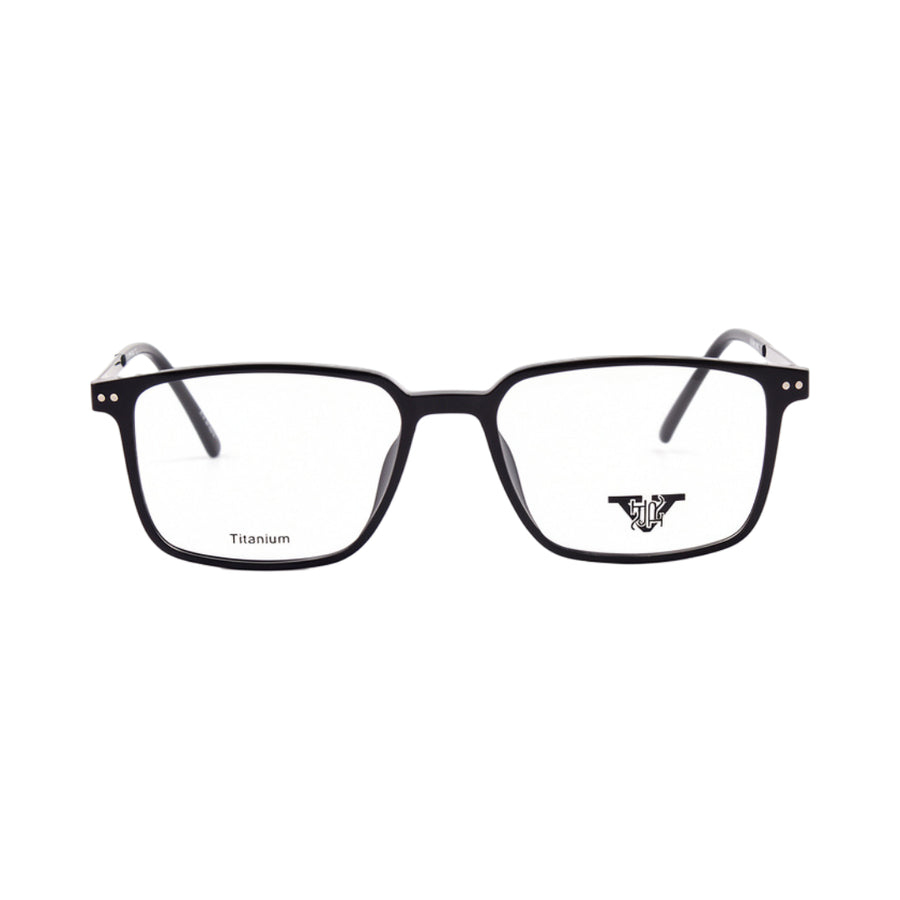 VANROSSI Unisex Black Rectangular Eyeglass Frame