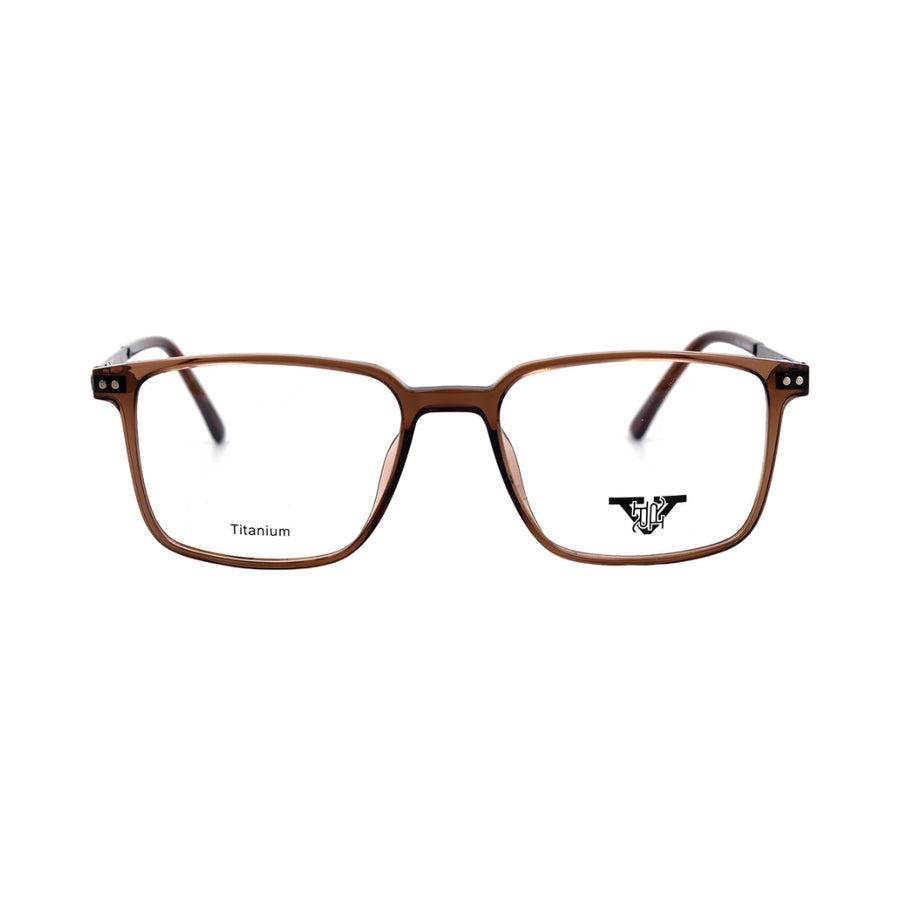 VANROSSI Unisex Caramel Rectangular Eyeglass Frame
