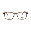 VANROSSI Unisex Caramel Rectangular Eyeglass Frame