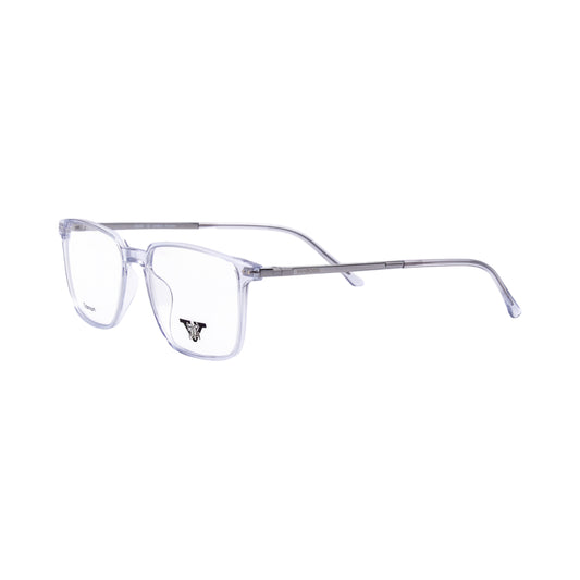 VANROSSI Unisex Crystal Clear Rectangular Eyeglass Frame
