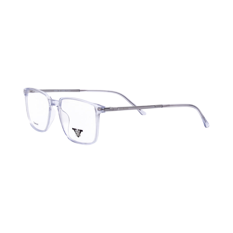 VANROSSI Unisex Crystal Clear Rectangular Eyeglass Frame