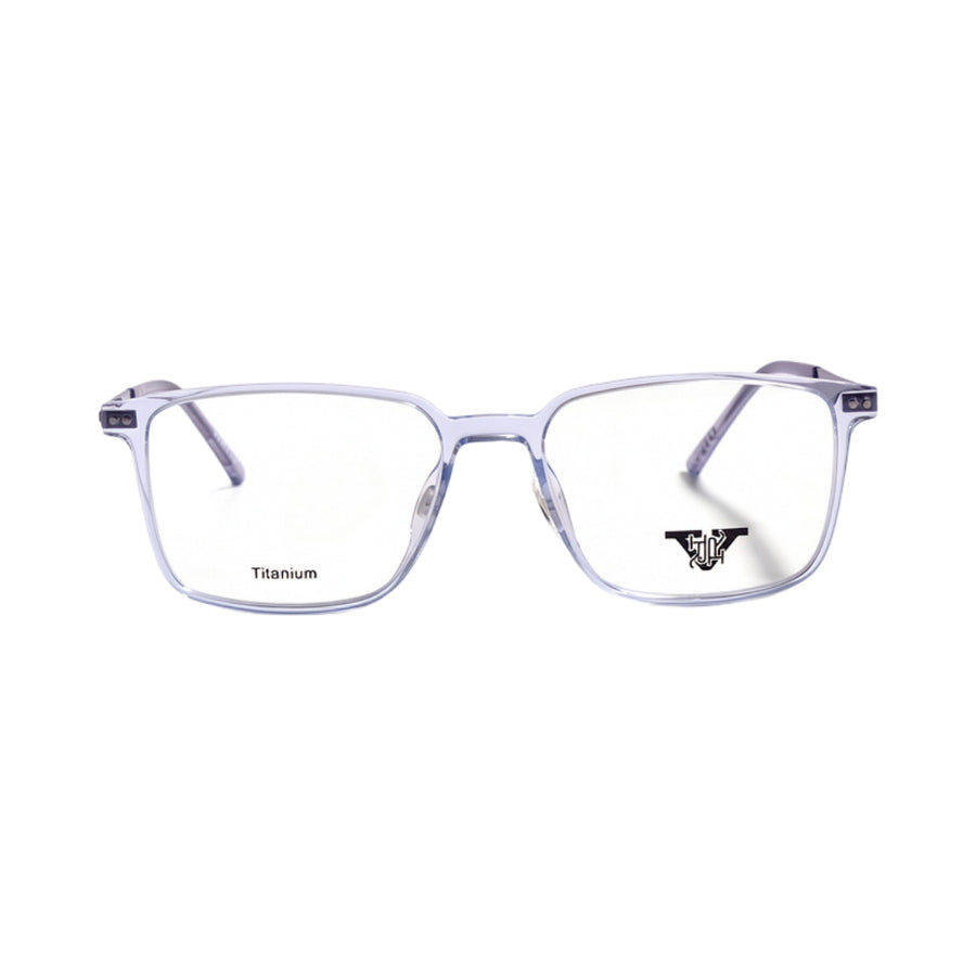 VANROSSI Unisex Crystal Clear Rectangular Eyeglass Frame