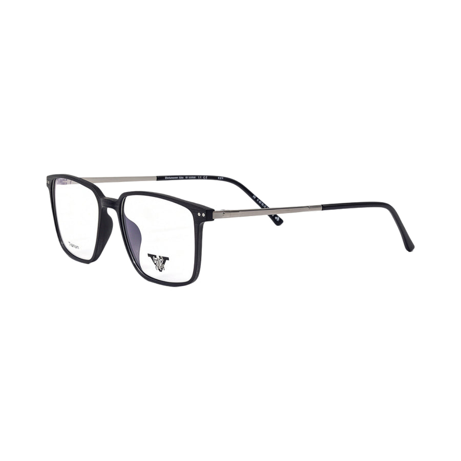VANROSSI Unisex Black Rectangular Eyeglass Frame