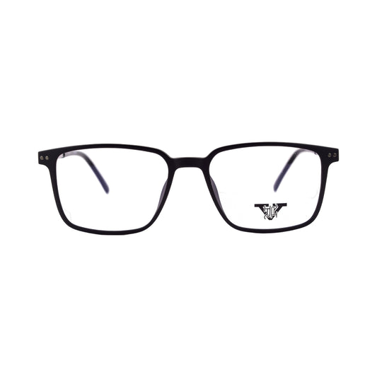 VANROSSI Unisex Black Rectangular Eyeglass Frame