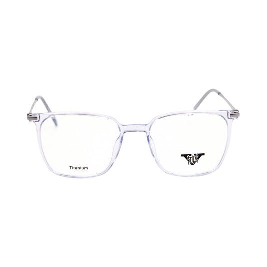 VANROSSI Unisex Crystal Clear Square Eyeglass Frame