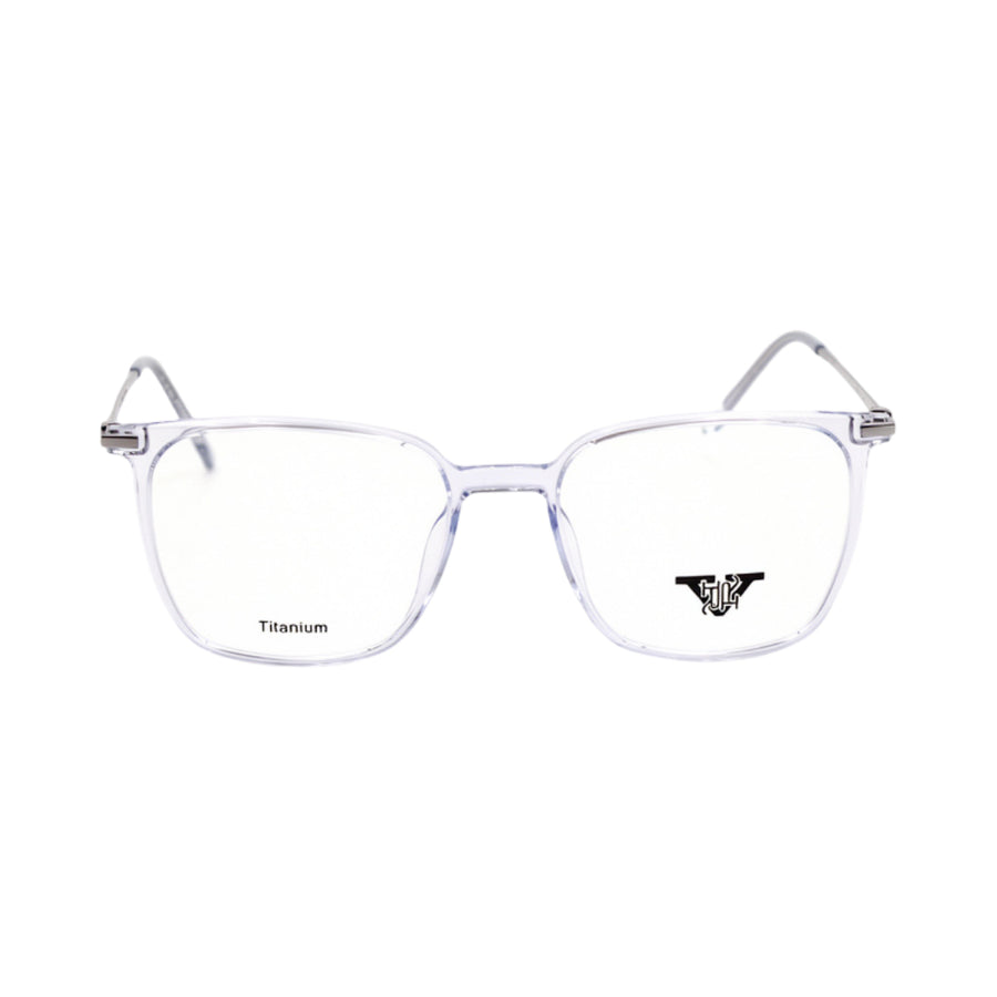 VANROSSI Unisex Crystal Clear Square Eyeglass Frame