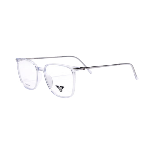 VANROSSI Unisex Crystal Clear Square Eyeglass Frame