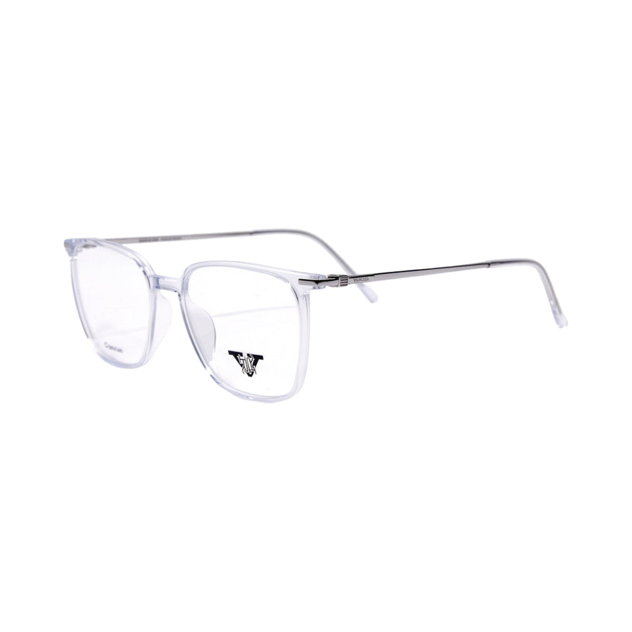 VANROSSI Unisex Crystal Clear Square Eyeglass Frame