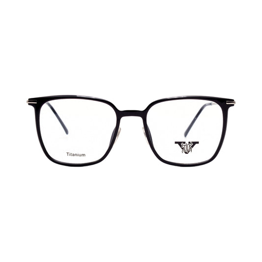 VANROSSI Unisex Black and Gold Wayfarer Eyeglass Frame