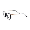 VANROSSI Unisex Black and Gold Wayfarer Eyeglass Frame