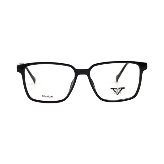 VANROSSI Unisex Black Rectangular Eyeglass Frame