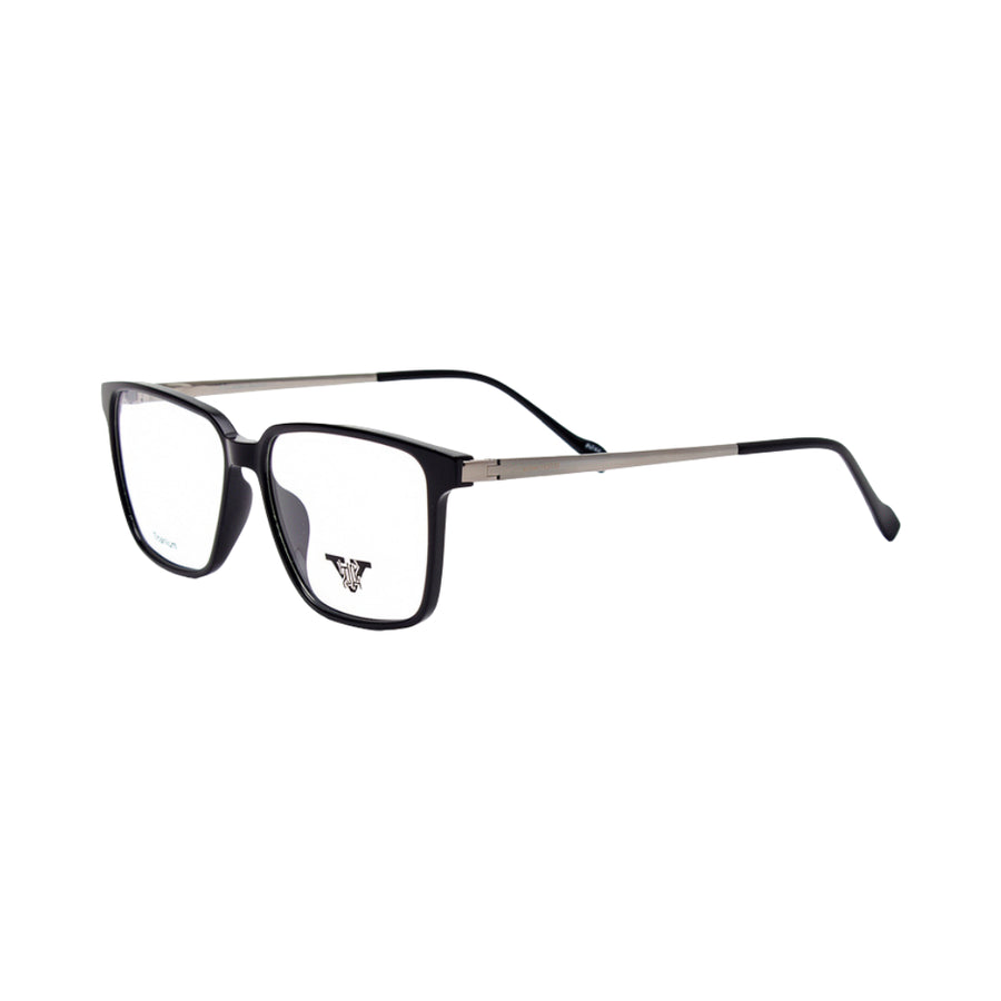 VANROSSI Unisex Black Rectangular Eyeglass Frame