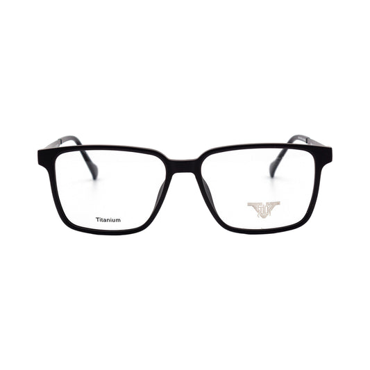 VANROSSI Unisex Black Rectangular Eyeglass Frame