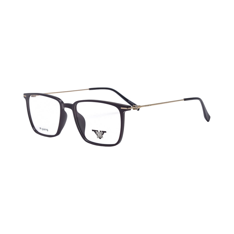 VANROSSI Unisex Black Rectangular Eyeglass Frame