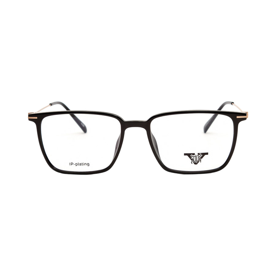 VANROSSI Unisex Black Rectangular Eyeglass Frame