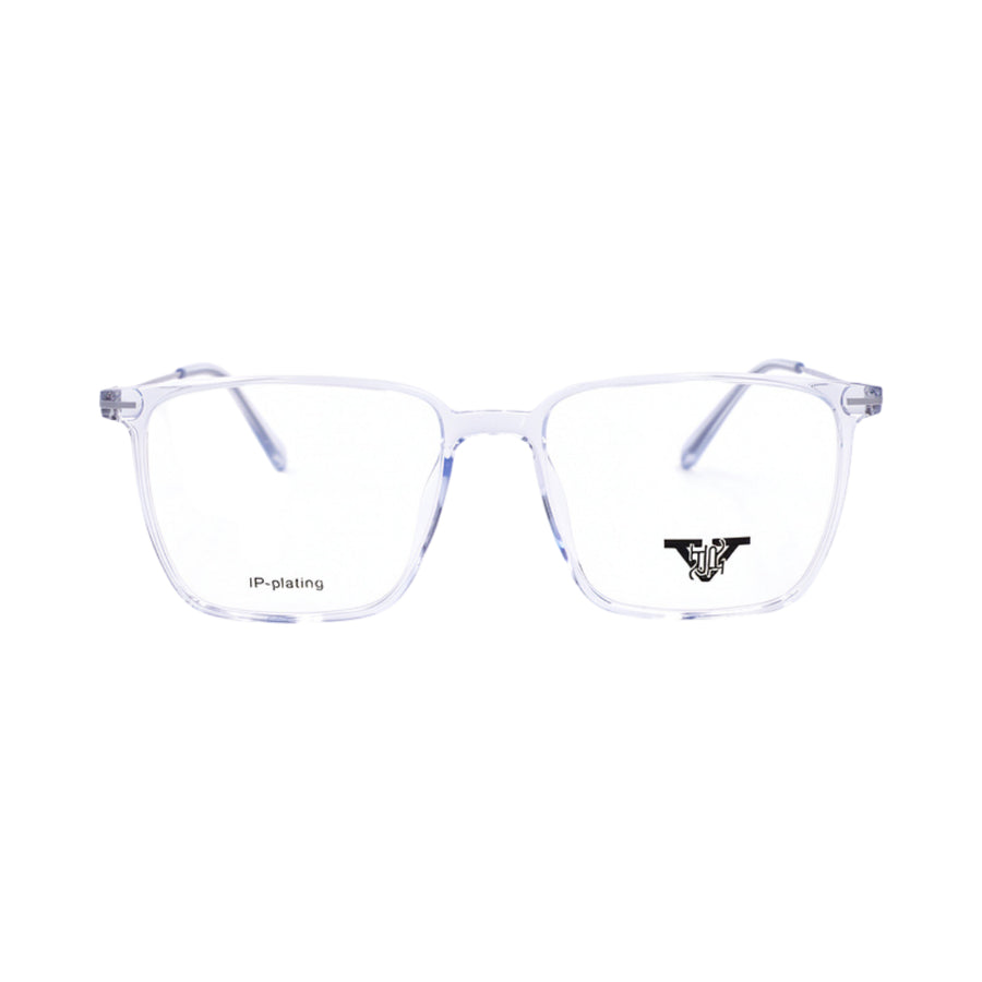 VANROSSI Unisex Crystal Clear Rectangular Eyeglass Frame