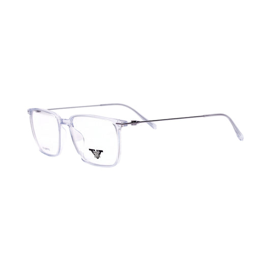 VANROSSI Unisex Crystal Clear Rectangular Eyeglass Frame