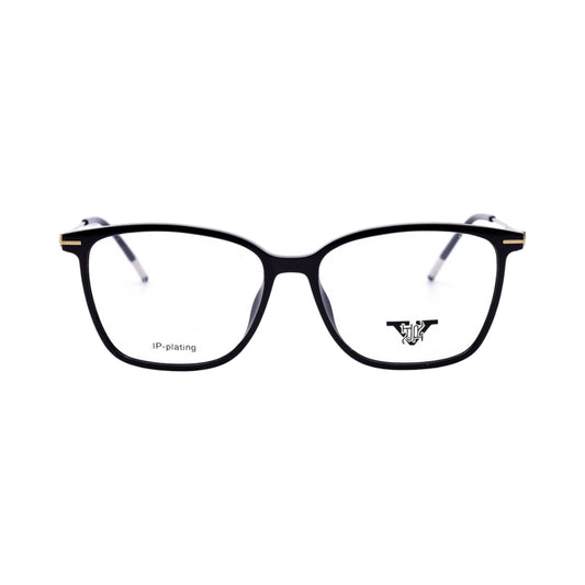 VANROSSI Women's Black Wayfarer Eyeglass Frame
