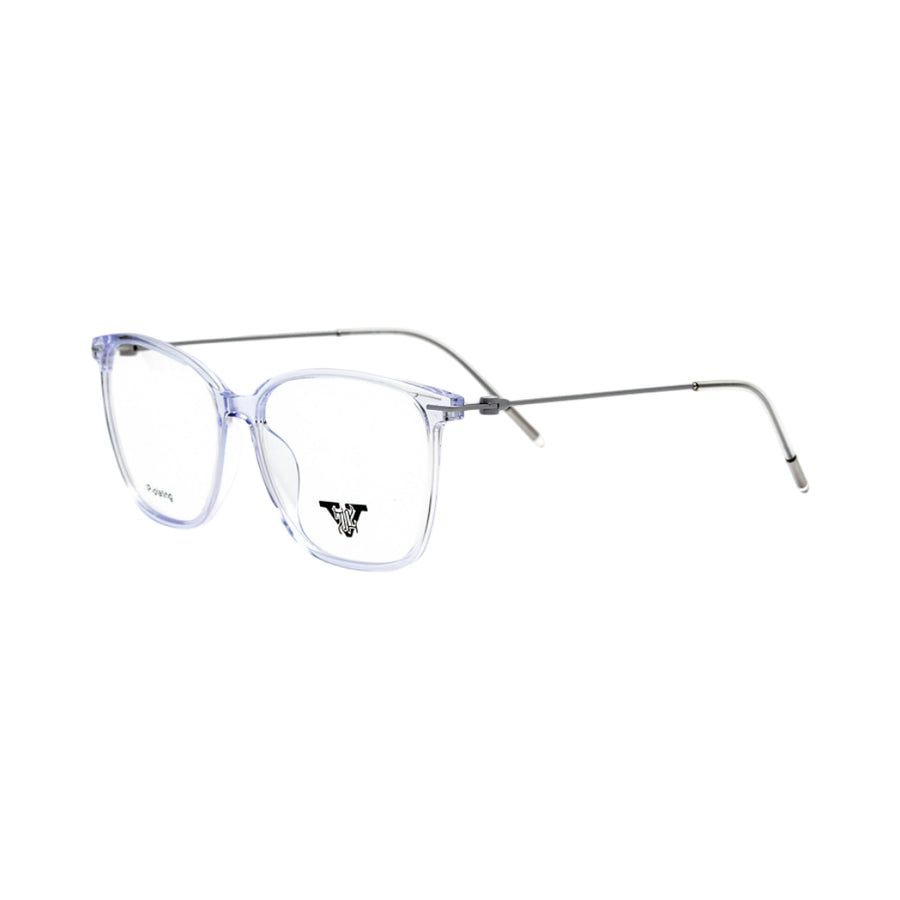 VANROSSI Women's Crystal Clear Wayfarer Eyeglass Frame