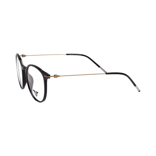 VANROSSI Women's Black Round Eyeglass Frame