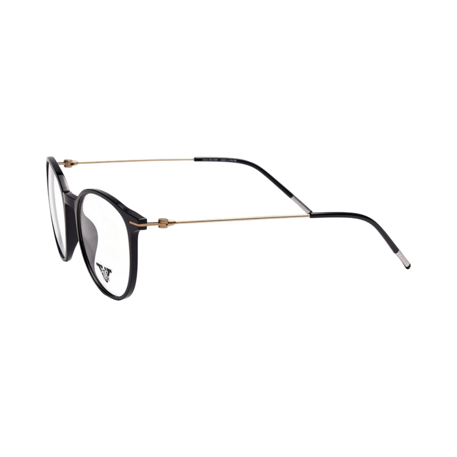 VANROSSI Women's Black Round Eyeglass Frame