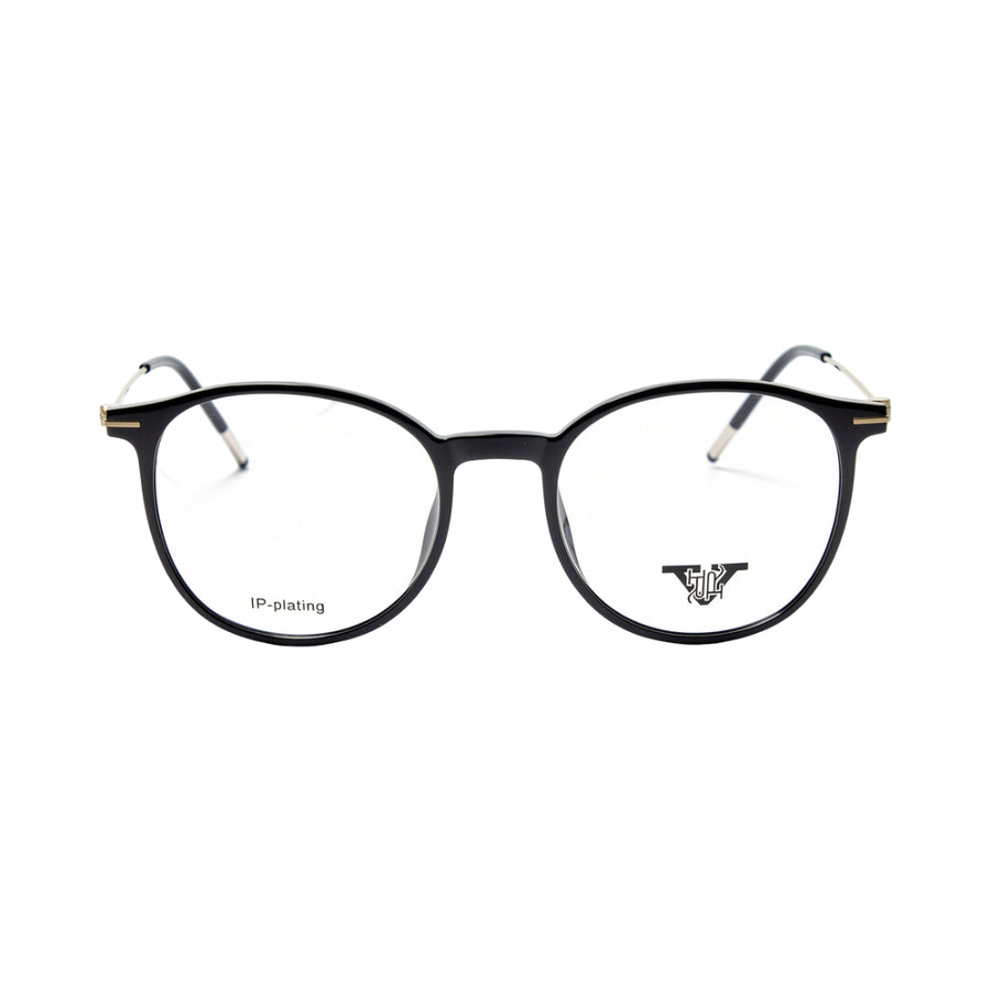 VANROSSI Women's Black Round Eyeglass Frame