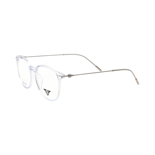 VANROSSI Women's Crystal Clear Round Eyeglass Frame