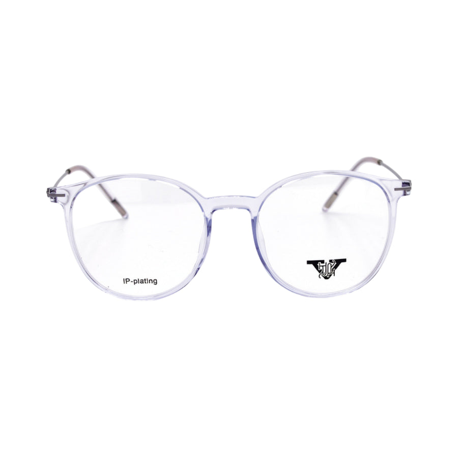 VANROSSI Women's Crystal Clear Round Eyeglass Frame