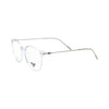 VANROSSI Women's Crystal Clear Round Eyeglass Frame