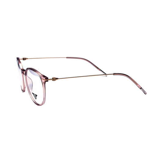 VANROSSI Women's Crystal Pink Round Eyeglass Frame