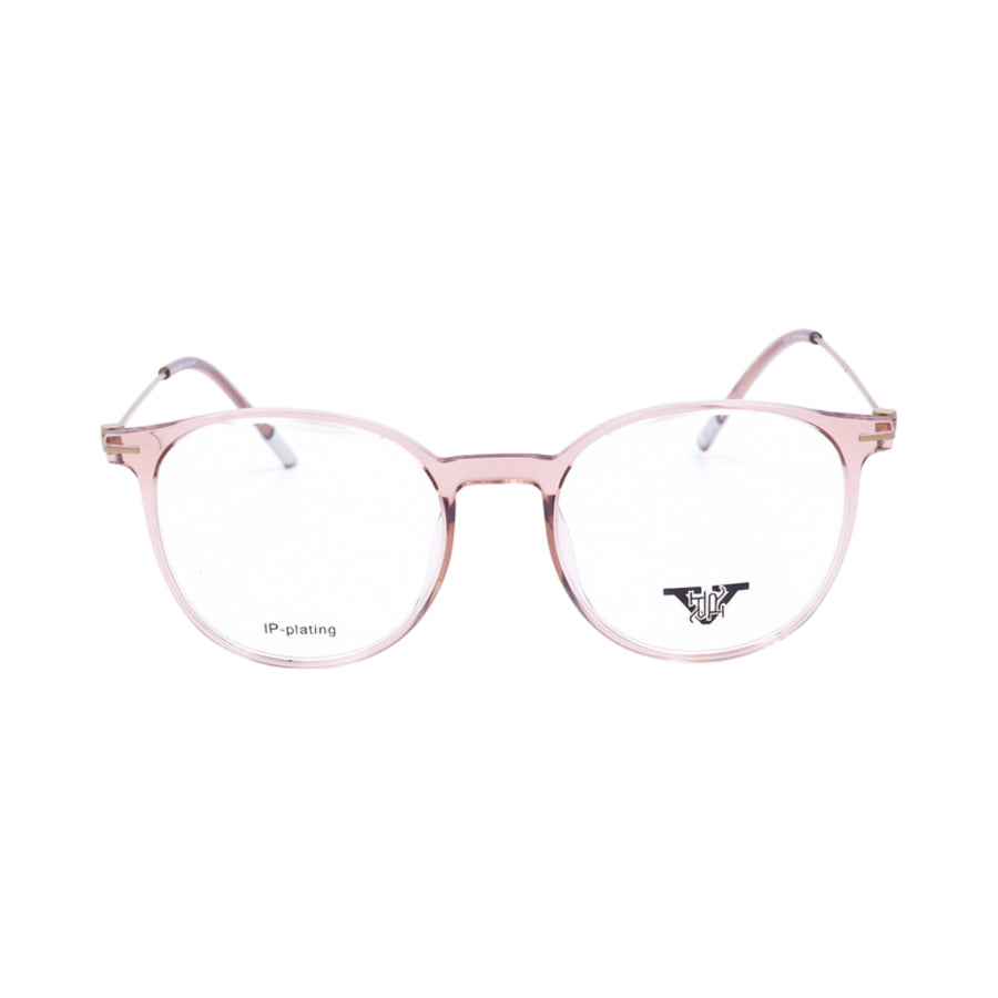 VANROSSI Women's Crystal Pink Round Eyeglass Frame