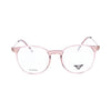 VANROSSI Women's Crystal Pink Round Eyeglass Frame