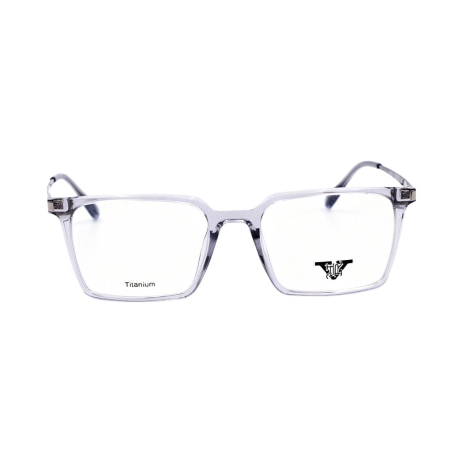 VANROSSI Men's Crystal Clear Square Eyeglass Frame