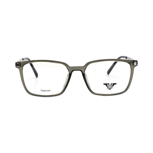 VANROSSI Men's Grey Rectangular Eyeglass Frame