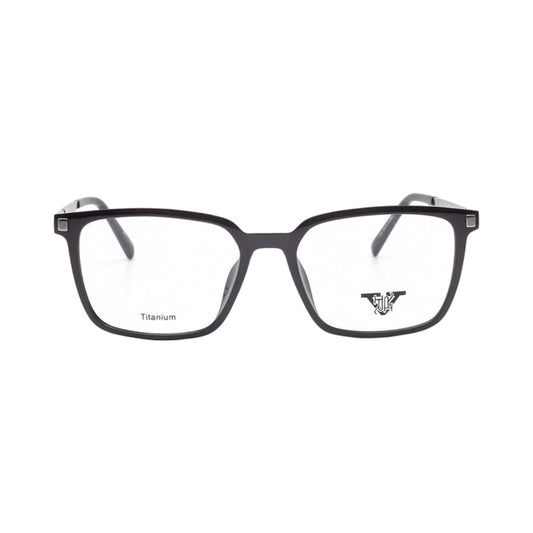VANROSSI Men's Black Rectangular Eyeglass Frame