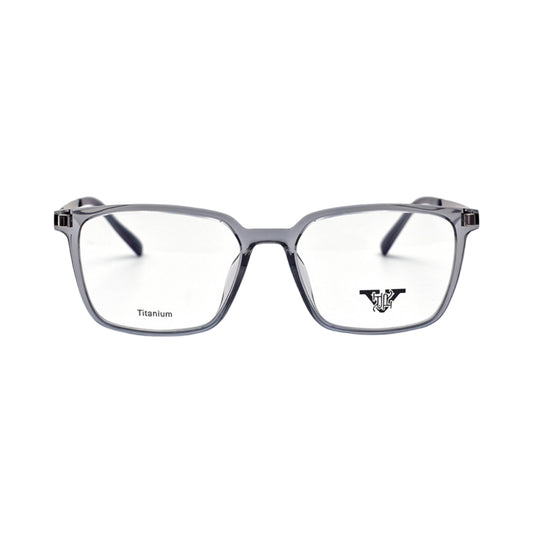 VANROSSI Men's Grey Rectangular Eyeglass Frame