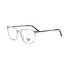 VANROSSI Men's Crystal Clear Rectangular Eyeglass Frame