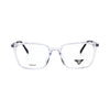 VANROSSI Men's Crystal Clear Rectangular Eyeglass Frame