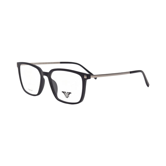 VANROSSI Men's Black Rectangular Eyeglass Frame