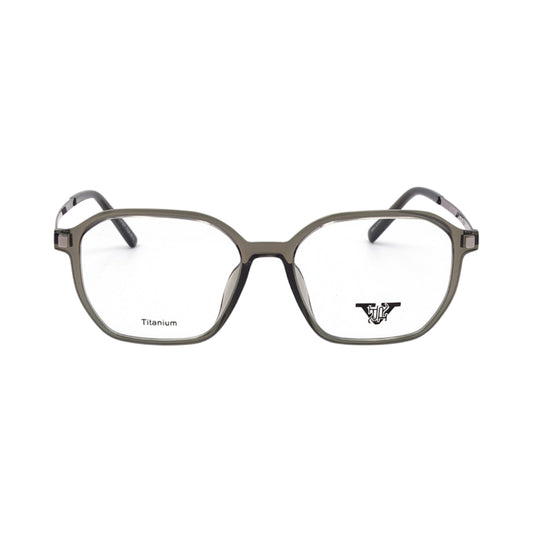 VANROSSI Women's Grey Geometric Eyeglass Frame