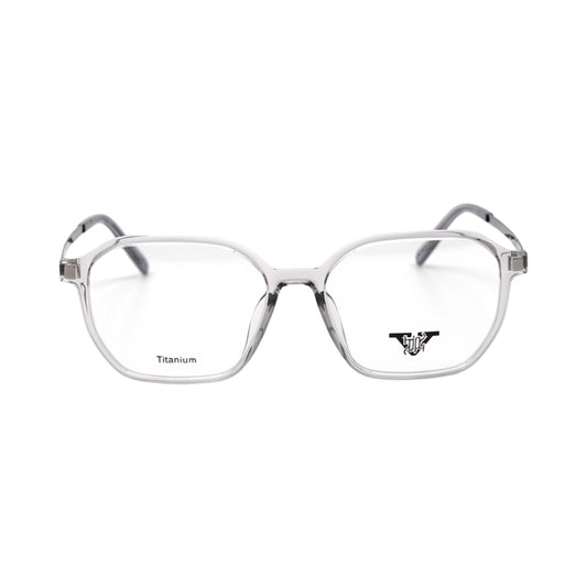 VANROSSI Women's Light Grey Geometric Eyeglass Frame