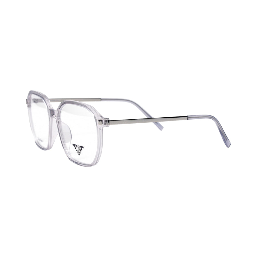 VANROSSI Women's Light Grey Geometric Eyeglass Frame